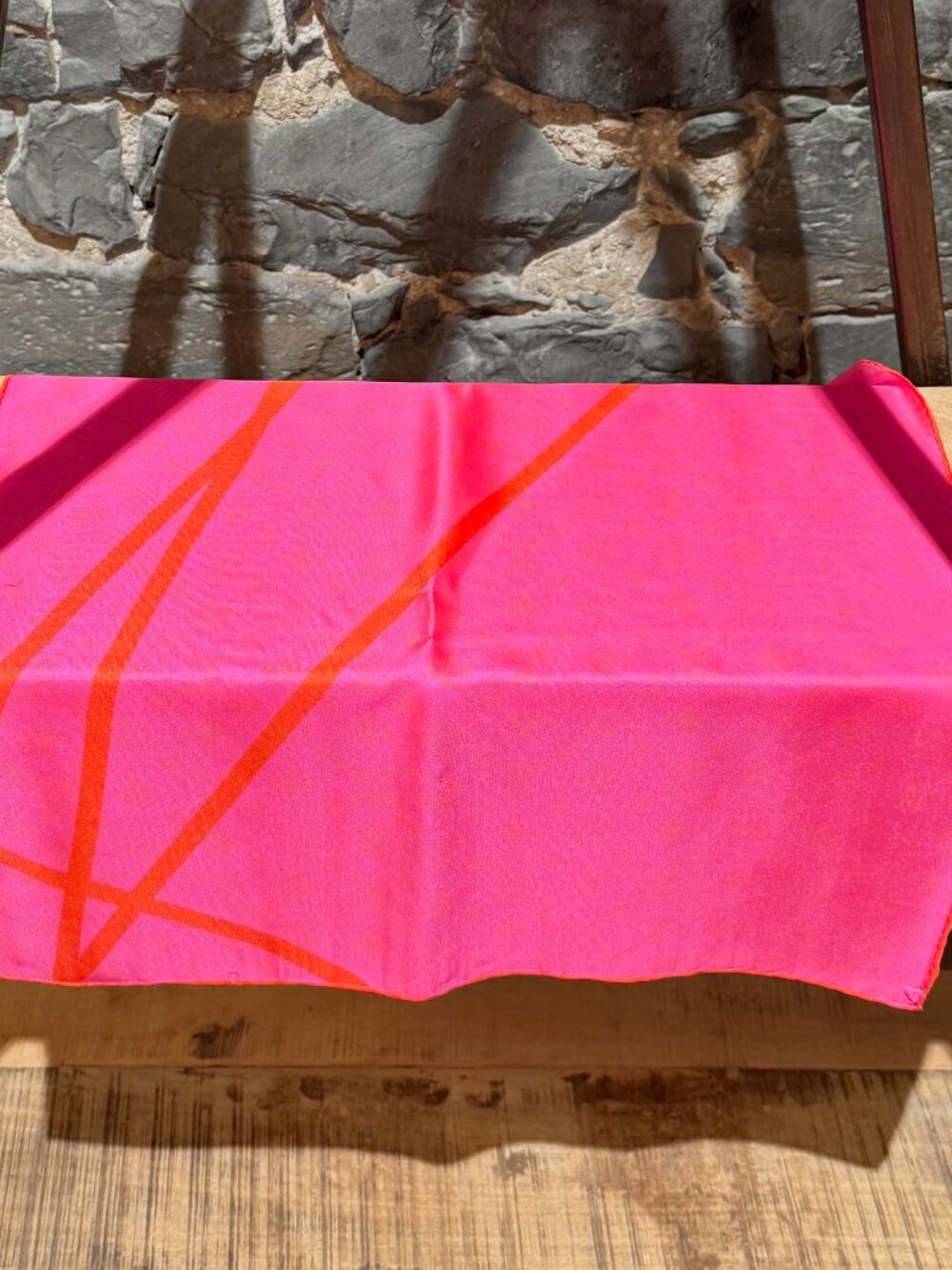 Louis Vuitton X Robert Wilson Hot Pink Bandana Silk Scarf